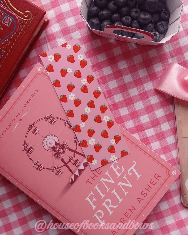 Strawberry bookmark 